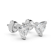 Heart Shape Solitaire Studs